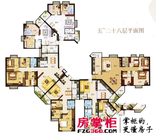 江兆豪庭户型图5-28层平面图