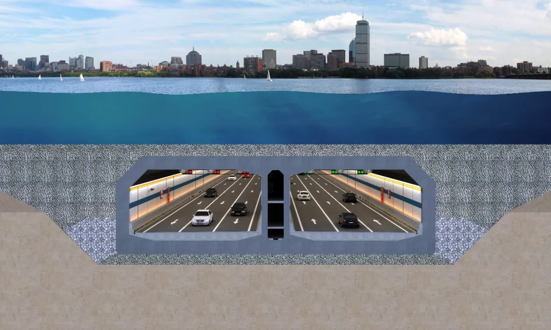 (△过江隧道横切面示意图/网络)