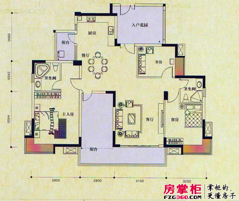 新长江顺心居户型图12-13栋1、2座03 3室2厅2卫1厨