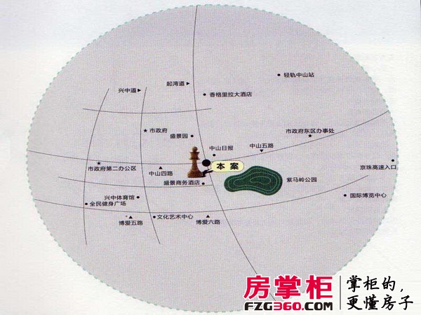 盛景尚峰中央生态花园交通图