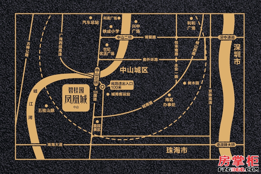 碧桂园凤凰城交通图